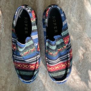 Roper multi colored shoes! Size 7.5. Maybe worn two or three times.